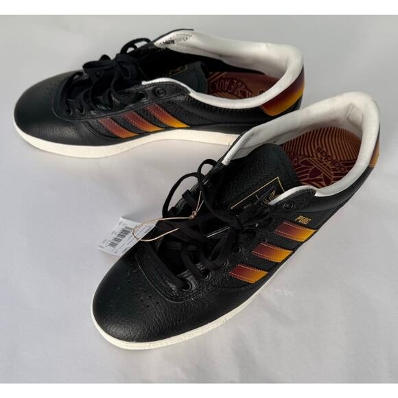 NEW Adidas Puig Indoor Black Shadow Red/Maroon/Yellow/Gold Men's 10.5 NWT - Picture 2 of 5